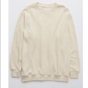 Aerie Crew Neck Waffle Sweater